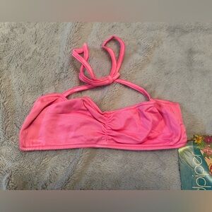 Vintage Sandpiper Bikini Top Size 5/6 Pink NWT Halter Bandeau USA Made 80s‎ 90s